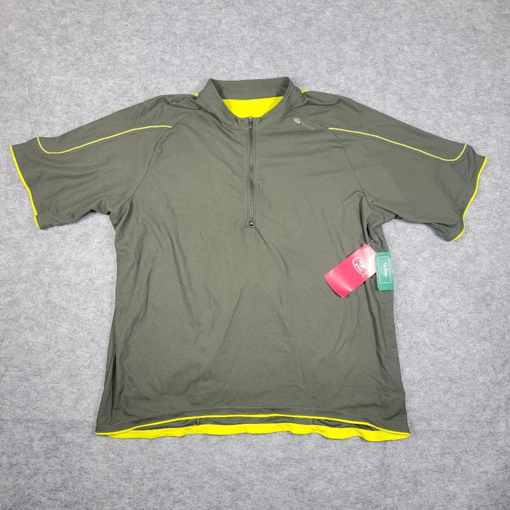 NWT Sugoi Hans Green Yellow Cycling Jersey Men's Athletic Shirt Size 2XL